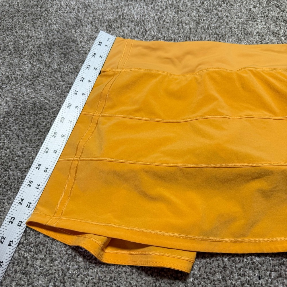 Lululemon Pace Rival Skirt Mid Rise Long Mango Dream Orange Women 6 Athletic - Picture 10 of 11